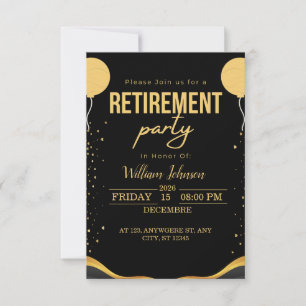 Elegant Retirement Party Custom invitation