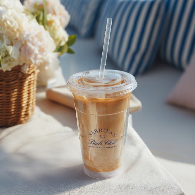 Elegant Retro Bachelorette Bach Club Acrylic Tumbler (Elegant Retro Bachelorette Bach Club Acrylic Tumbler)