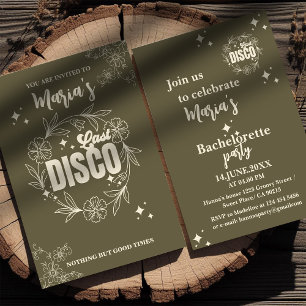 Elegant retro bachelorette party custom invitation