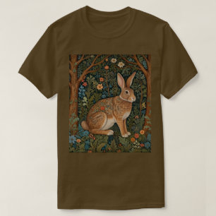 Elegant retro boho rabbit woodland floral T-Shirt