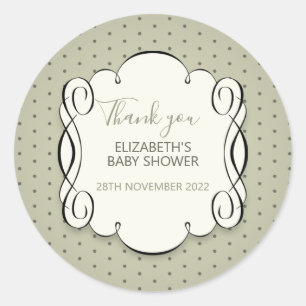 Elegant Retro Design Classic Round Sticker