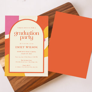 Elegant Retro Grad Graduate Photo Graduation Invitation