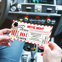 Elegant Retro Movie Night  Birthday Party ticket 