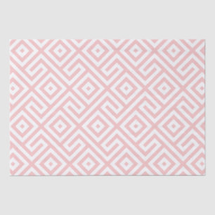 Elegant Retro Pink Abstract Geometric Pattern Tissue Paper