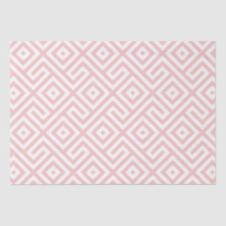 Elegant Retro Pink Abstract Geometric Pattern  Tissue Paper
