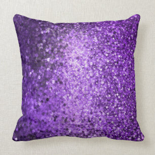 Elegant Retro Purple Glitter Pattern Cushion