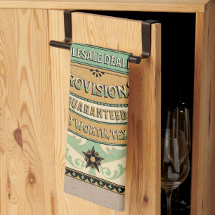 Elegant retro Rustic farmhouse goods Texas Tea Towel