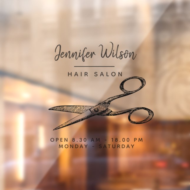 Elegant Retro Scissors  - Minimal Hairsalon  (Sheet 2)