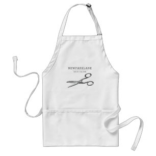 Elegant Retro Scissors  - Minimal Hairsalon  Standard Apron