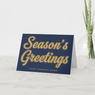 Elegant Retro Script Season’s Greetings Holiday Card