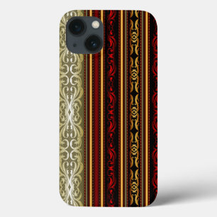 Elegant Retro Stripe Lace iPhone 13 Case