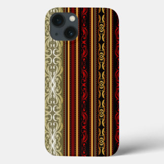 Elegant Retro Stripe Lace iPhone 13 Case