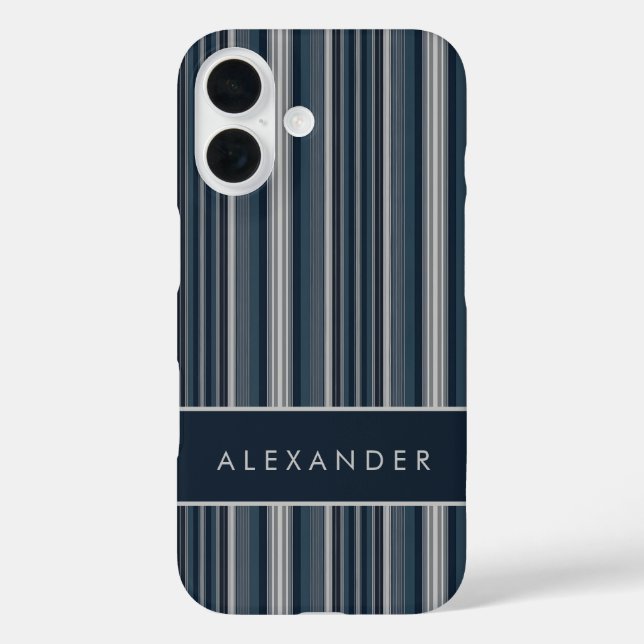 Elegant Retro Vertical Stripes  Case-Mate iPhone Case (Back)