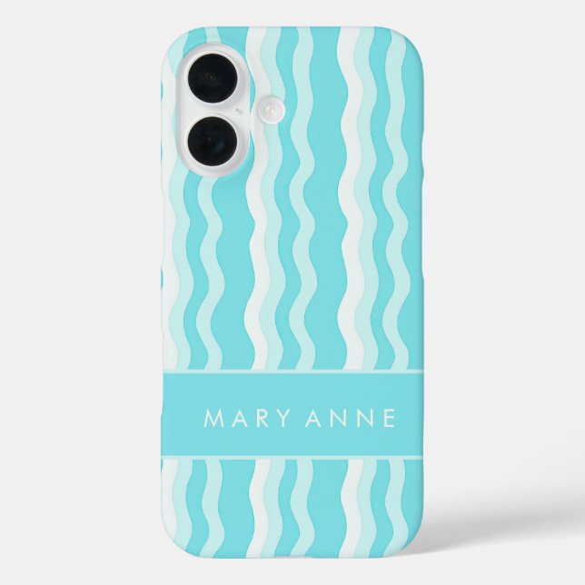 Elegant Retro Wavy Vertical Stripes  Case-Mate iPhone Case (Back)