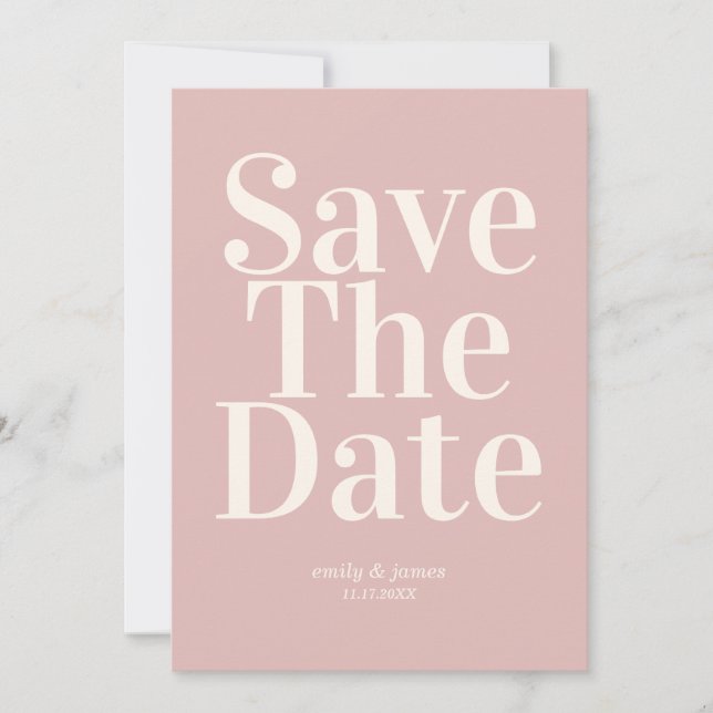 Elegant Retro Wedding Save the Date (Front)