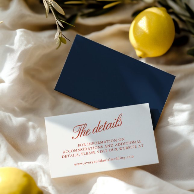 Elegant Retro Wedding Website Enclosure Card (Elegant Retro Wedding Website Enclosure Card)