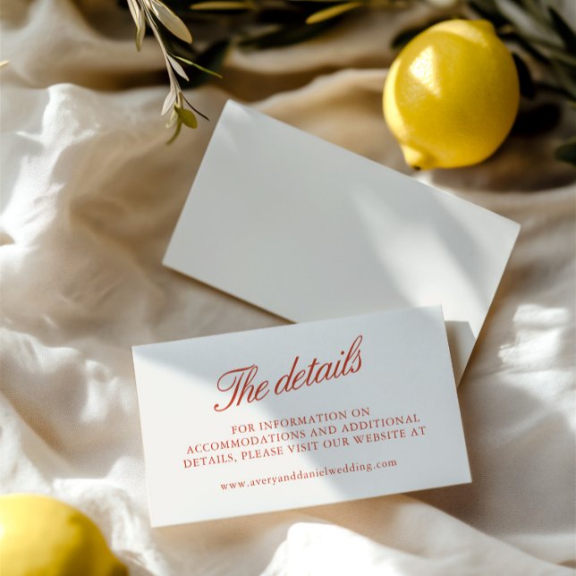 Elegant Retro Wedding Website Enclosure Card (Elegant Retro Wedding Website Enclosure Card)