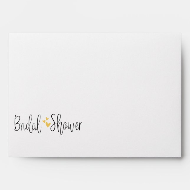 Elegant Return Address Bridal Shower Envelope (Front)