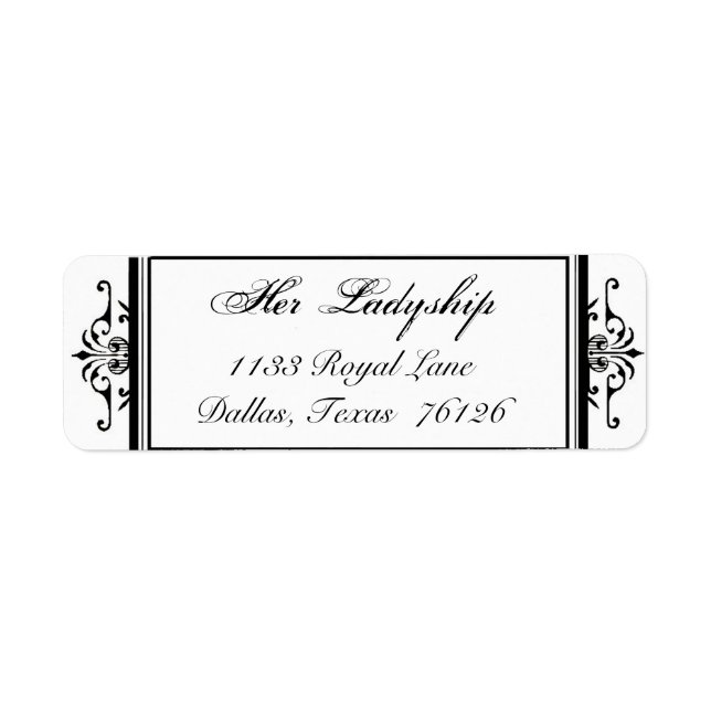 Elegant Return Address Labels (Front)