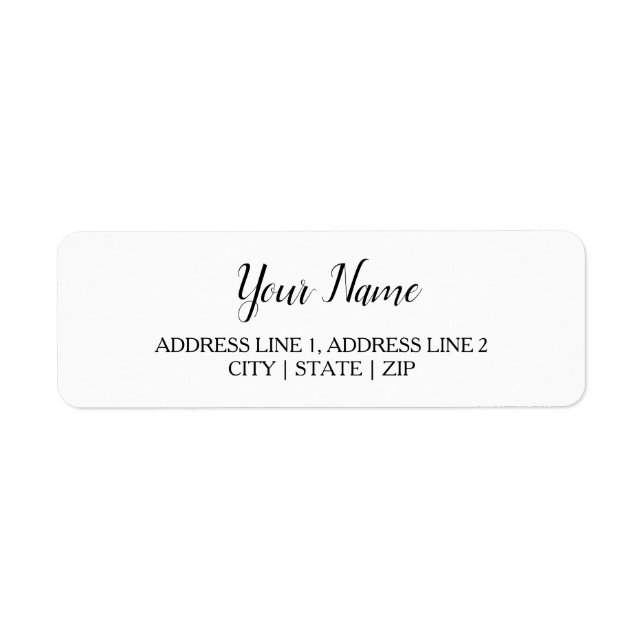 Elegant Return Address Labels | White (Front)
