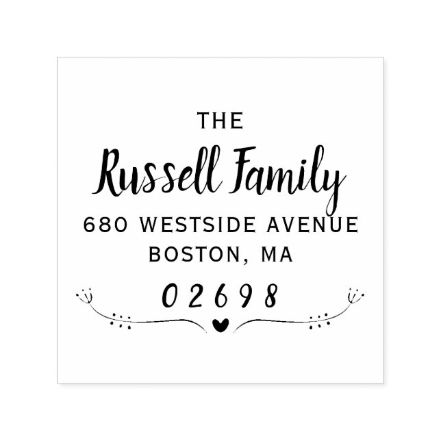 Elegant Return Address Self-inking Stamp (Design)