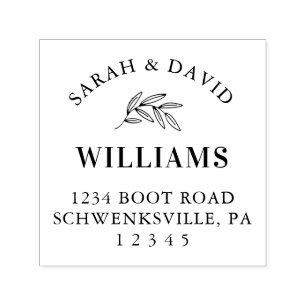 Elegant Return Address Stamp With Branch 