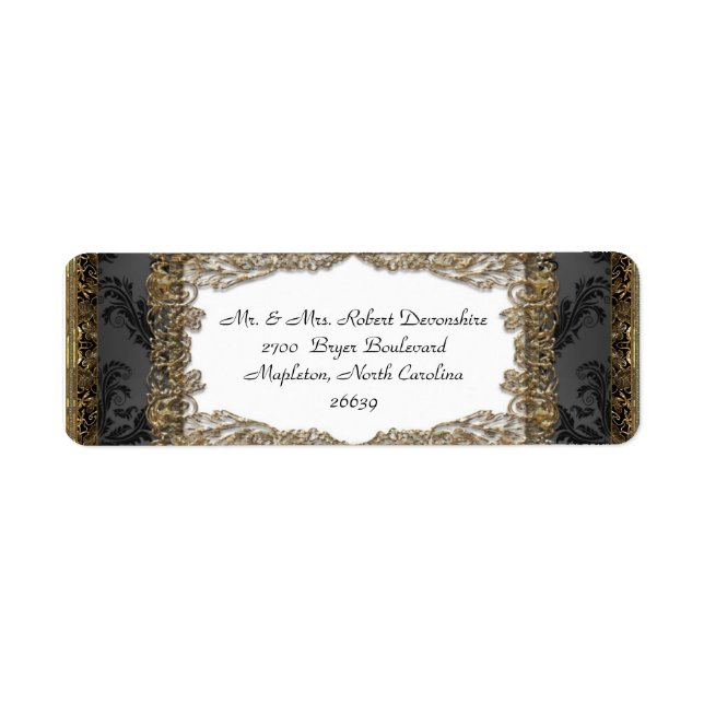 Elegant Return Debusschère Return Address Label (Front)