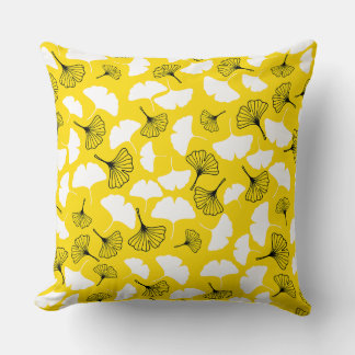 Elegant Reversible Ginkgo Biloba Art Pattern - Vib Cushion