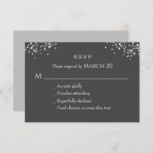 Elegant Rhinestones RSVP Card