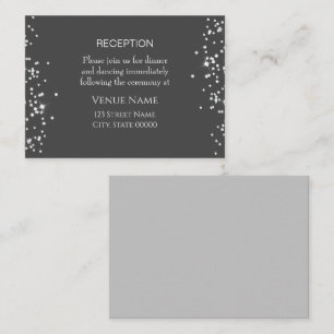Elegant Rhinestones Wedding Reception Card