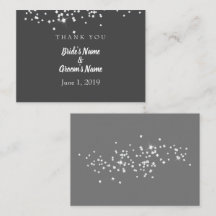 Elegant Rhinestones Wedding Thank You Card