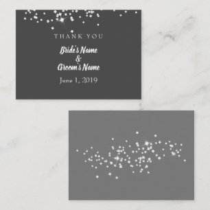 Elegant Rhinestones Wedding Thank You Card