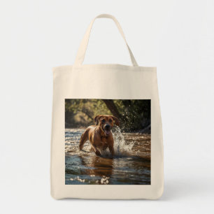 Elegant Rhodesian Ridgeback Grocery Tote Bag