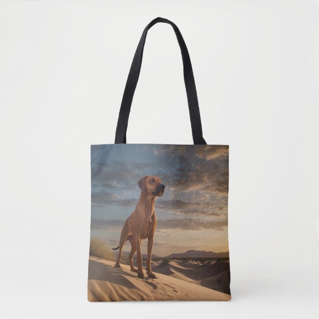 Elegant Rhodesian Ridgeback Shoulder Tote Bag (Front)