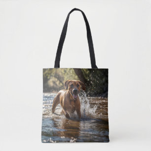 Elegant Rhodesian Ridgeback Shoulder Tote Bag