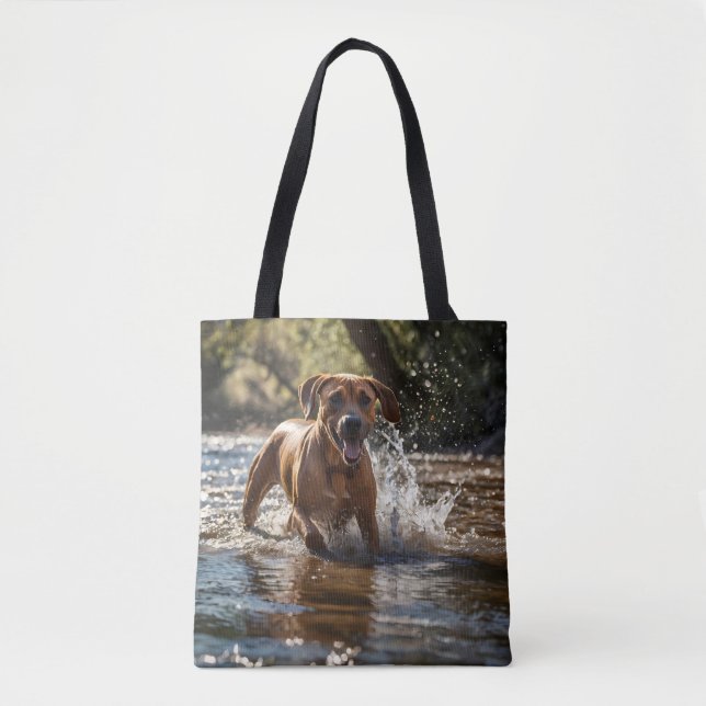 Elegant Rhodesian Ridgeback Shoulder Tote Bag (Front)