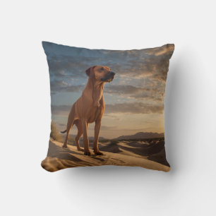 Elegant Rhodesian Ridgeback Throw Pillow