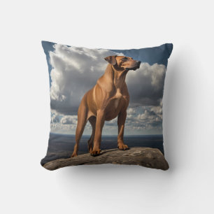Elegant Rhodesian Ridgeback Throw Pillow