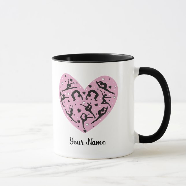 Elegant Rhythmic Gymnastics Personalized Mug (Right)