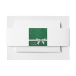 Elegant ribbon and stars invitation belly band