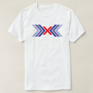 Elegant Ribbon line Letter X Monogram T-Shirt