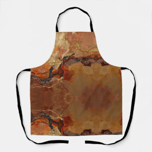 Elegant Rich Copper Patina Metallic gold  Apron