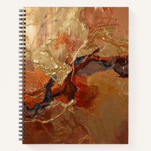 Elegant Rich Copper Patina Metallic gold Notebook