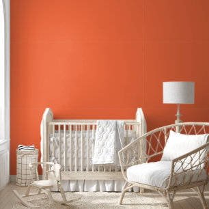 Elegant Rich Deep Orange Solid Colour Wallpaper