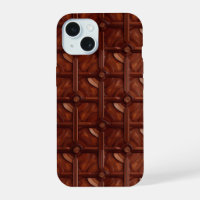 Elegant Rich Mahogany Personalised iPhone 15 Case