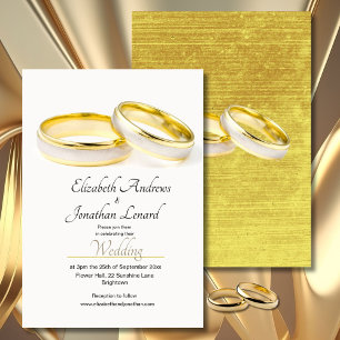 Elegant Rings  Simple Wedding Invitation