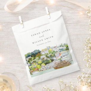 Elegant River Cruise Country Landscape Wedding Favour Bag