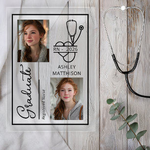 Elegant RN 2026 Nursing Grad Photo Announcement