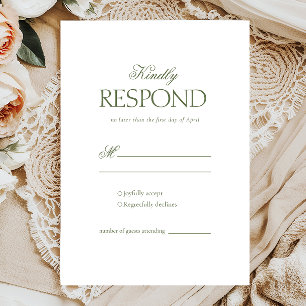 Elegant Rococo floral Wedding RSVP Card
