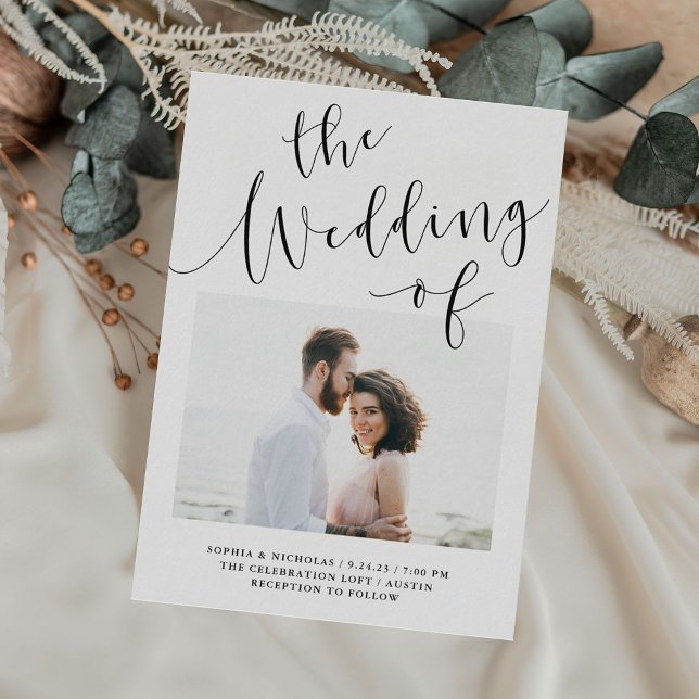 Elegant Romance | Minimalist Two Photo Wedding Invitation (Creator Uploaded)